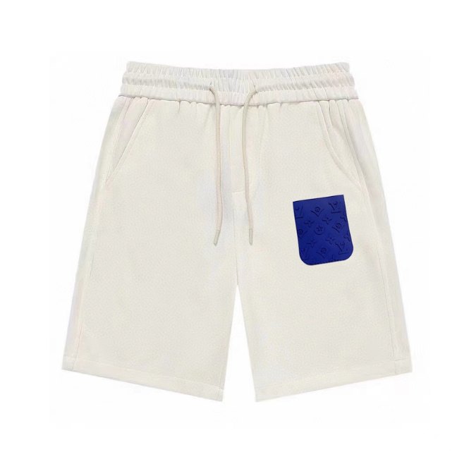 1-57-2 LV Shorts White Blue Pocket - Image 1