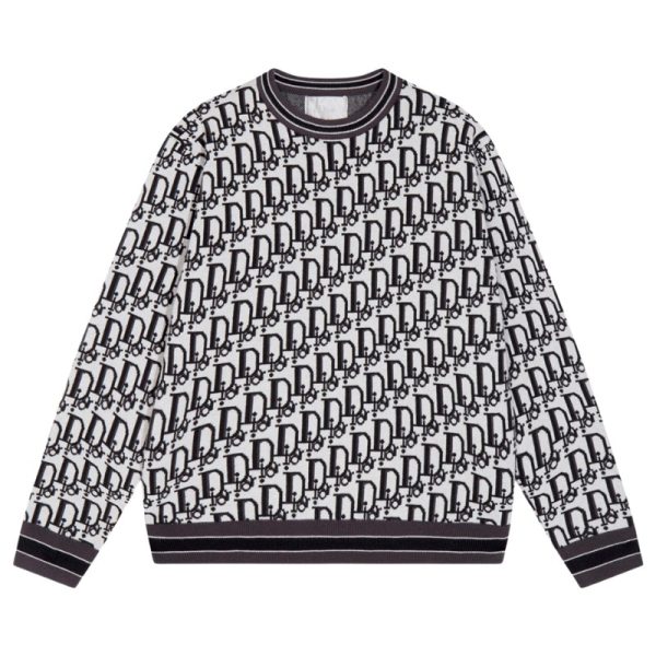 1-63-600x600-1 CD Sweatshirt MONOGRAM WHITE/BLACK - Image 1