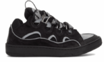 Curb Trainers In Black Leather - Image 4