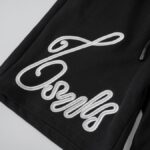 LV Shorts Black Script Embroidery - Image 4