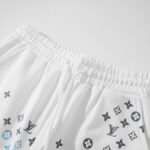 LV Shorts White Blue Monogram - Image 3