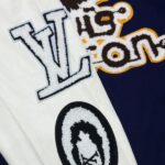 LV Jacket Blue White Patches - Image 3
