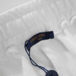 LV Shorts White Black Logo - Image 3