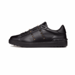 One stud leather sneakers