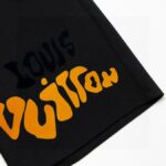 LV Shorts Black Bold Logo - Image 3