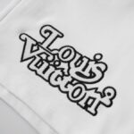 LV Shorts White Black Logo - Image 5