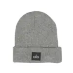 AY Oatmeal Ash Notable Beanie With Dark Gray Label