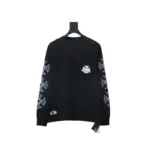 CHRM HRTS Back Damaged Horseshoe Crewneck Long Sleeve T Shirt Black