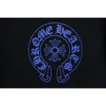 CHRM HRTS Blue Horseshoe Cross Long Sleeve T Shirt Black - Image 5