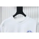 CHRM HRTS Blue Horseshoe Cross Long Sleeve T Shirt White - Image 6
