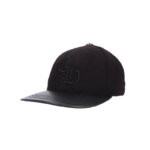 CHRM HRTS CH Cross Flat Snapback Hat Triple Black - Image 3
