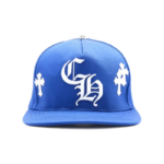 CHRM HRTS Cross Patch Baseball Hat Blue