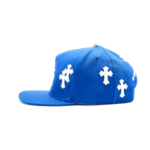 CHRM HRTS Cross Patch Baseball Hat Blue - Image 3