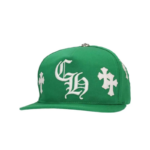 CHRM HRTS Cross Patch Baseball Hat Green