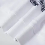 CHRM HRTS Cross Sanskrit Colorful Letters Embroidery Print Hoodie White - Image 10