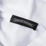 CHRM HRTS Cross Sanskrit Colorful Letters Embroidery Print Hoodie White - Image 6