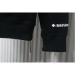 CHRM HRTS Cuff Sanskrit Print Zip-Up Hoodie Black - Image 4