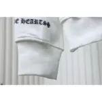 CHRM HRTS Cuff Sanskrit Print Zip-Up Hoodie White - Image 5
