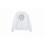 CHRM HRTS Double Cross Logo CH Crew Neck Sweatshirt Black and White - Image 3