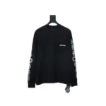 CHRM HRTS Fleur Cross Long Sleeve T Shirt Black