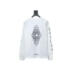 CHRM HRTS Fleur Cross Long Sleeve T Shirt White - Image 8