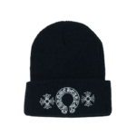 CHRM HRTS Horse Shoe Beanie Black