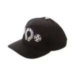 CHRM HRTS Horseshoe Denim Baseball Hat Black - Image 2