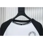 CHRM HRTS Horseshoe Neck Logo Long-Sleeve T Shirt Black White - Image 3