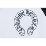 CHRM HRTS Horseshoe Neck Logo Long-Sleeve T Shirt Black White - Image 4