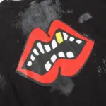 CHRM HRTS Lips Triple D Print Long Sleeve Crewneck Sweatshirt Black - Image 4