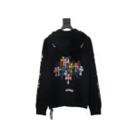 CHRM HRTS Multi Color Cross Hoodie Black - Image 6