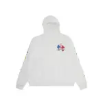 CHRM HRTS Multi Color Cross Hoodie White