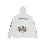CHRM HRTS Multi Color Cross Hoodie White - Image 2