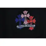 CHRM HRTS Multi Color Cross Logo Long Sleeves T shirt Black - Image 3