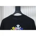 CHRM HRTS Multi Color Cross Logo Long Sleeves T shirt Black - Image 4