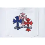 CHRM HRTS Multi Color Cross Logo Long Sleeves T shirt White - Image 2