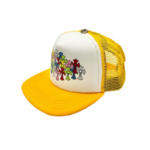 CHRM HRTS Multi Color Crosses Trucker Hat Yellow - Image 2