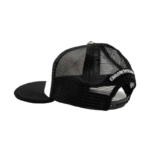 CHRM HRTS Multicolor Crosses Logo Trucker Hat White Black - Image 3