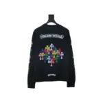 CHRM HRTS Multicolor Scroll Printed Logo Long Sleeves T shirt Black
