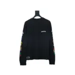 CHRM HRTS Multicolor Scroll Printed Logo Long Sleeves T shirt Black - Image 2