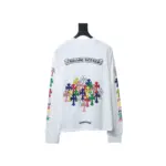 CHRM HRTS Multicolor Scroll Printed Logo Long Sleeves T shirt White