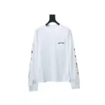CHRM HRTS Multicolor Scroll Printed Logo Long Sleeves T shirt White - Image 2