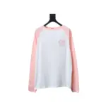 CHRM HRTS Pink Cross Embroidery Long Sleeve Shirt Pink And White - Image 2