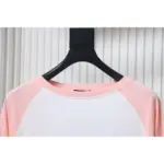 CHRM HRTS Pink Cross Embroidery Long Sleeve Shirt Pink And White - Image 4