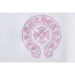 CHRM HRTS Pink Cross Embroidery Long Sleeve Shirt Pink And White - Image 5