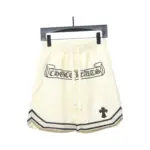 CHRM HRTS Sanskrit Embroidery Shorts Cream