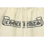 CHRM HRTS Sanskrit Embroidery Shorts Cream - Image 4