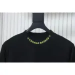 CHRM HRTS Yellow Neck Logo Long Sleeve T Shirt Black - Image 4