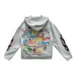CHRM HRTS x Matty Boy Flames Hoodie ‘Heather Grey’ - Image 2