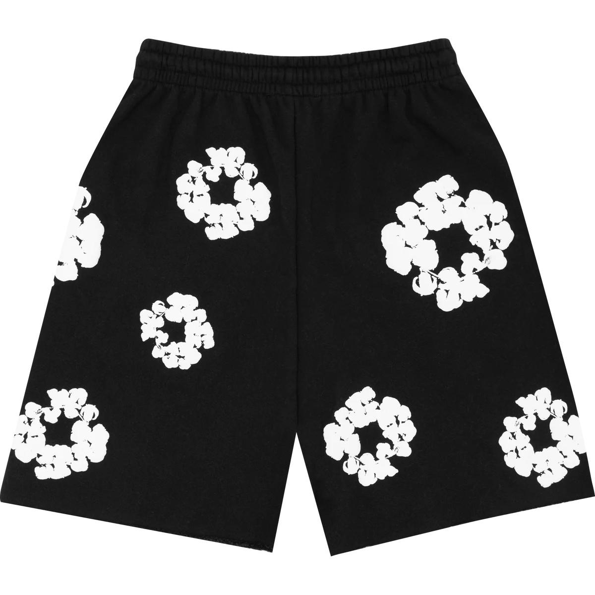 CottonWreathSweatShortsBlackBack.png DNM TRS – Shorts Black - Image 1
